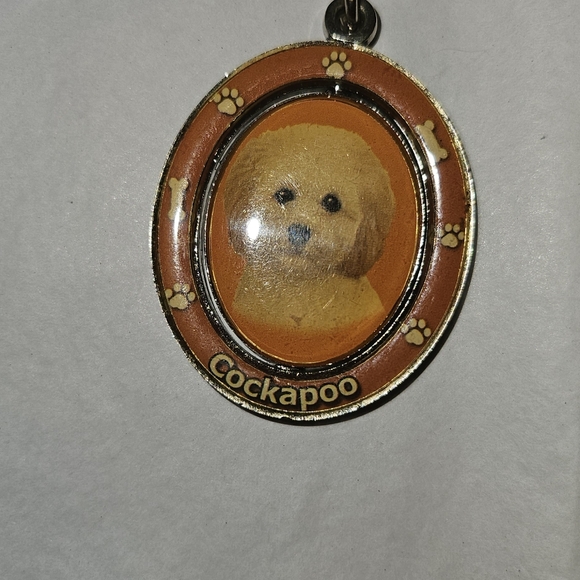 Cockapoo Orange Colored Dog Keychain Pet Lovers Keepsake Gift. - Picture 4 of 4